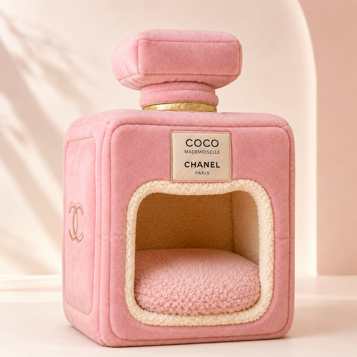 Perfume Paws luxury perfume bottle pet bed