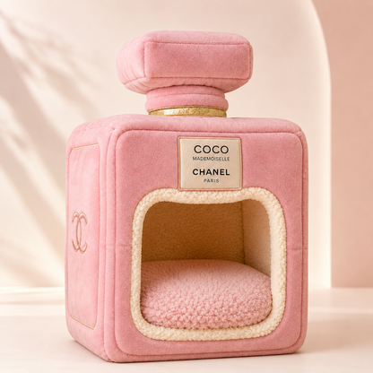 Perfume Paws luxury perfume bottle pet bed